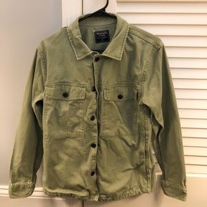 NWOT Abercrombie & Fitch Army Green Shirt Jacket
